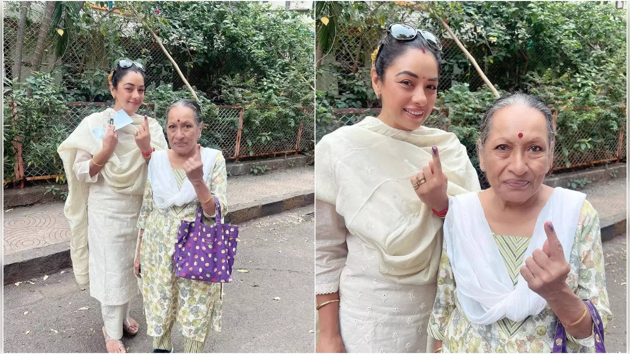 Rupali Ganguly And Mom Among Early Voters In Maharashtra Elections 2024 - See Pics