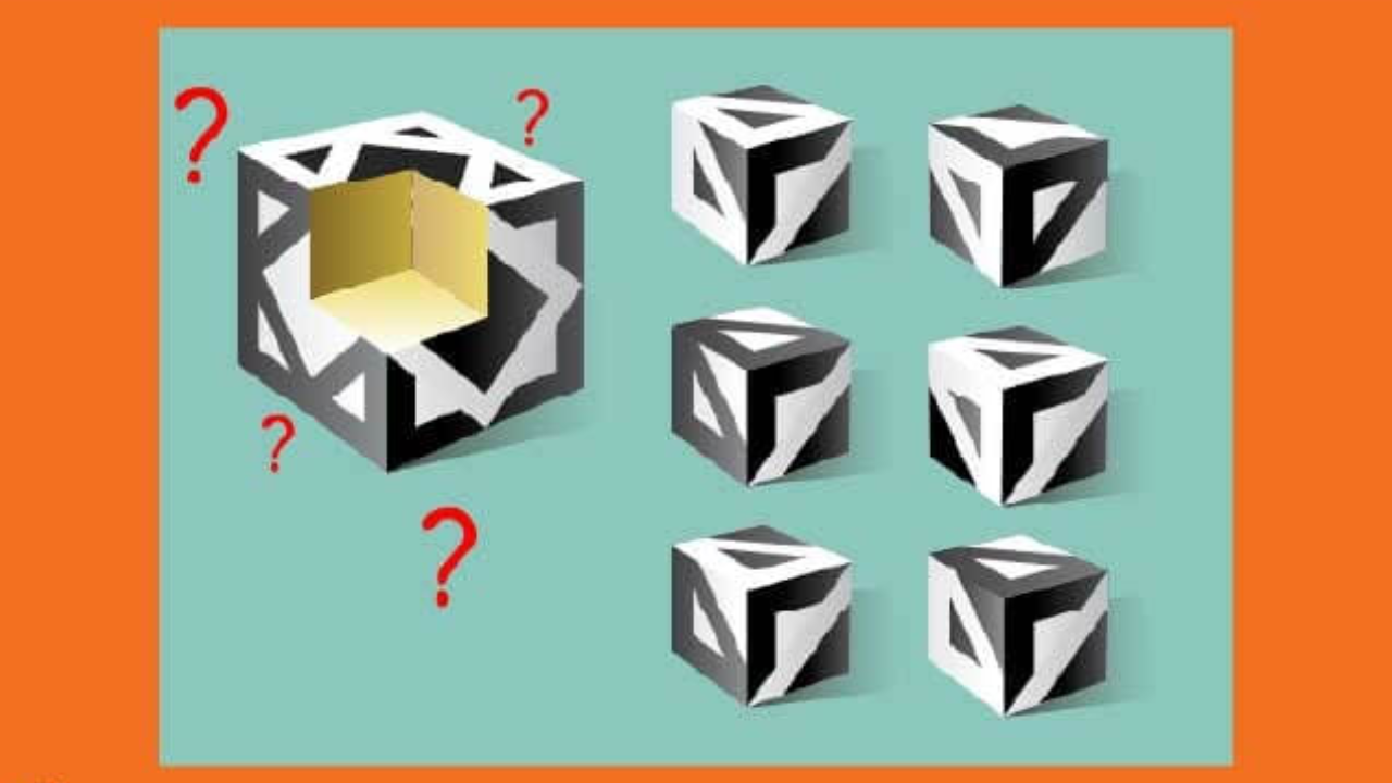 Can You Find The Missing Piece That Fits The Cube On The Left?