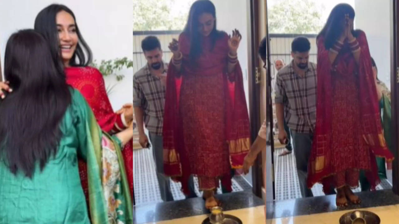 Surbhi Jyoti's Joyful 'Griha Pravesh' Moment with Husband Sumit Suri - Watch