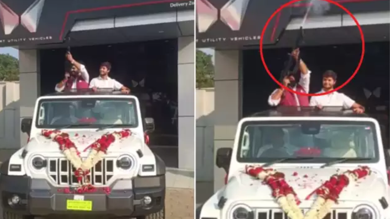 MP Man Celebrates New Mahindra Thar by Firing Gunshots