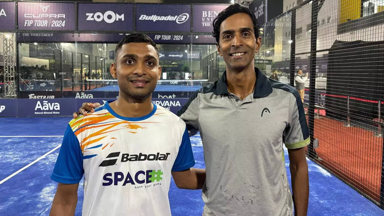 nikhil sai kodali, adit patel vs famaz shanavas and austin varghese: in fip promotion india padel open