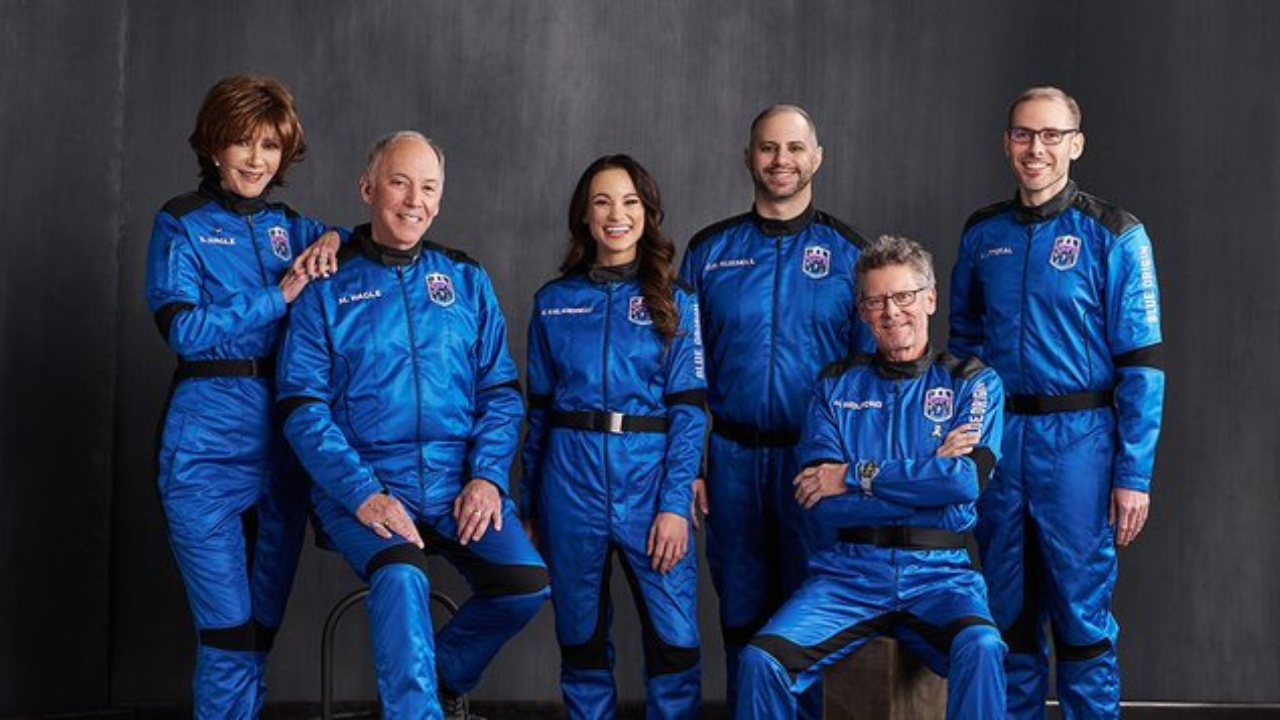 Six space tourists on Blue Origin's latest mission