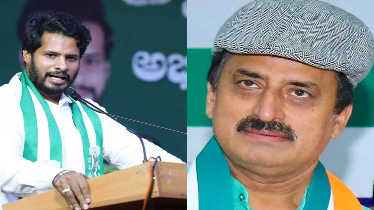 Actors turned Politicians - Nikhil Kumaraswamy (L) and CP Yogeeshwara (R)