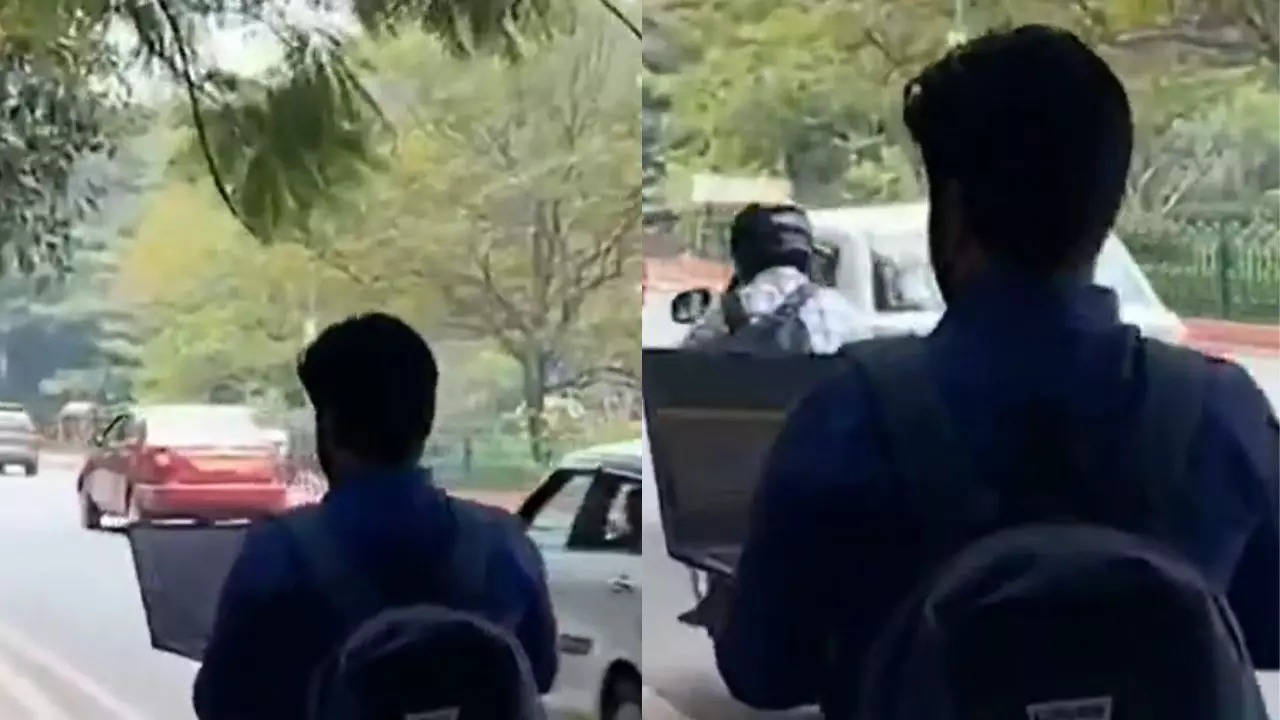 Man Attending A Work Meet While Walking In Bengaluru, Sparks Debate