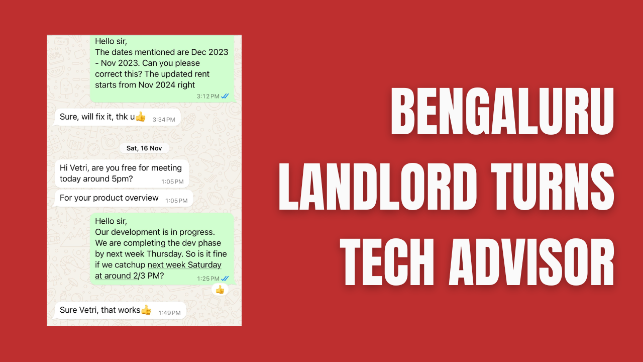 Bengaluru Landlord Turns Tech Advisor A Quirky Tale of Startups and Support