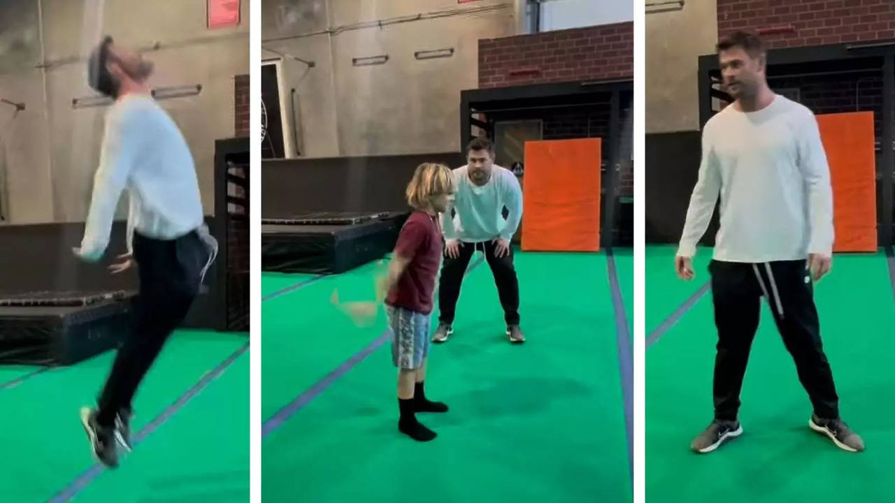 Chris Hemsworth Teaching Son How To Backflip Is So Wholesome. But... - WATCH How Internet Reacts