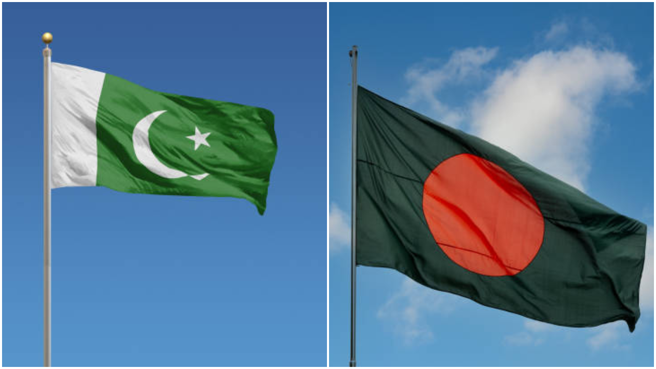 Pakistan and Bangladesh Flags