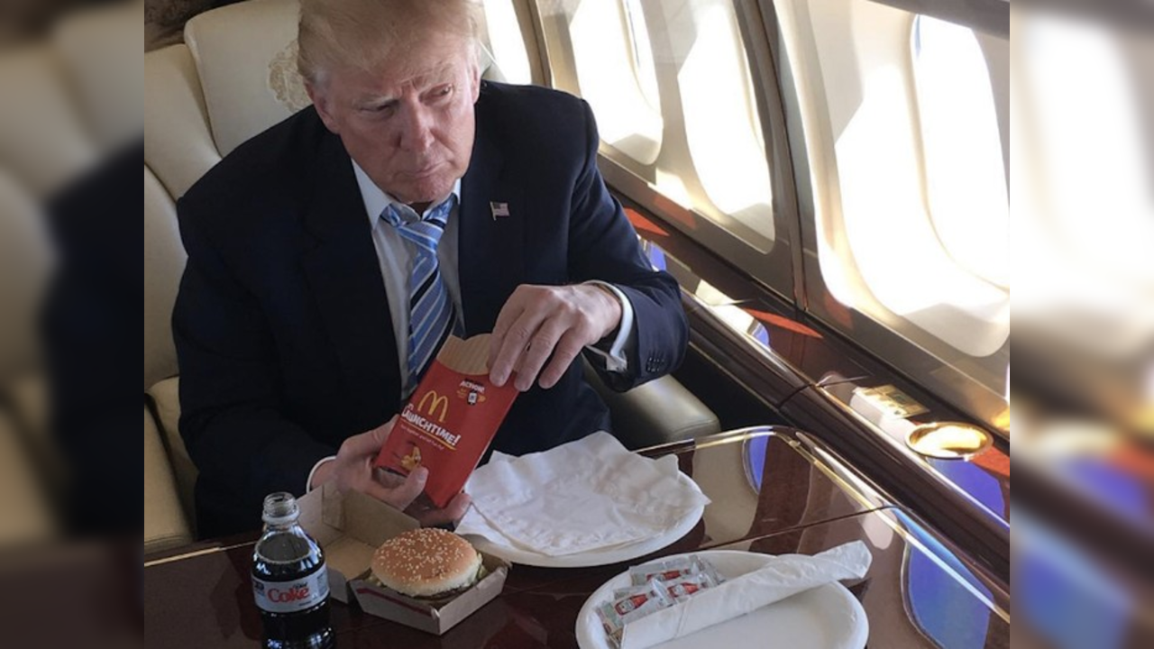 Trump Consuming Fast Food