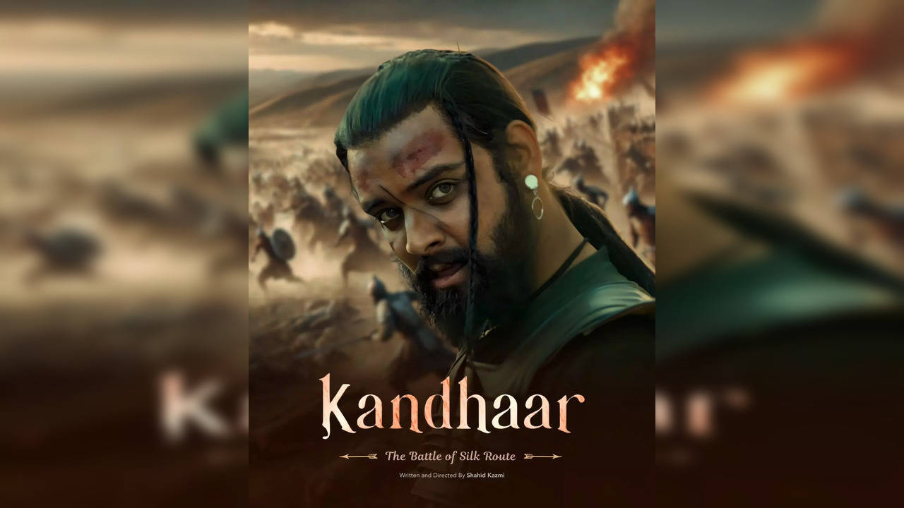 Samarth Jurel In Long Hair And Kohl Rimmed Eyes Looks Inrtense in Kandhaar Poster