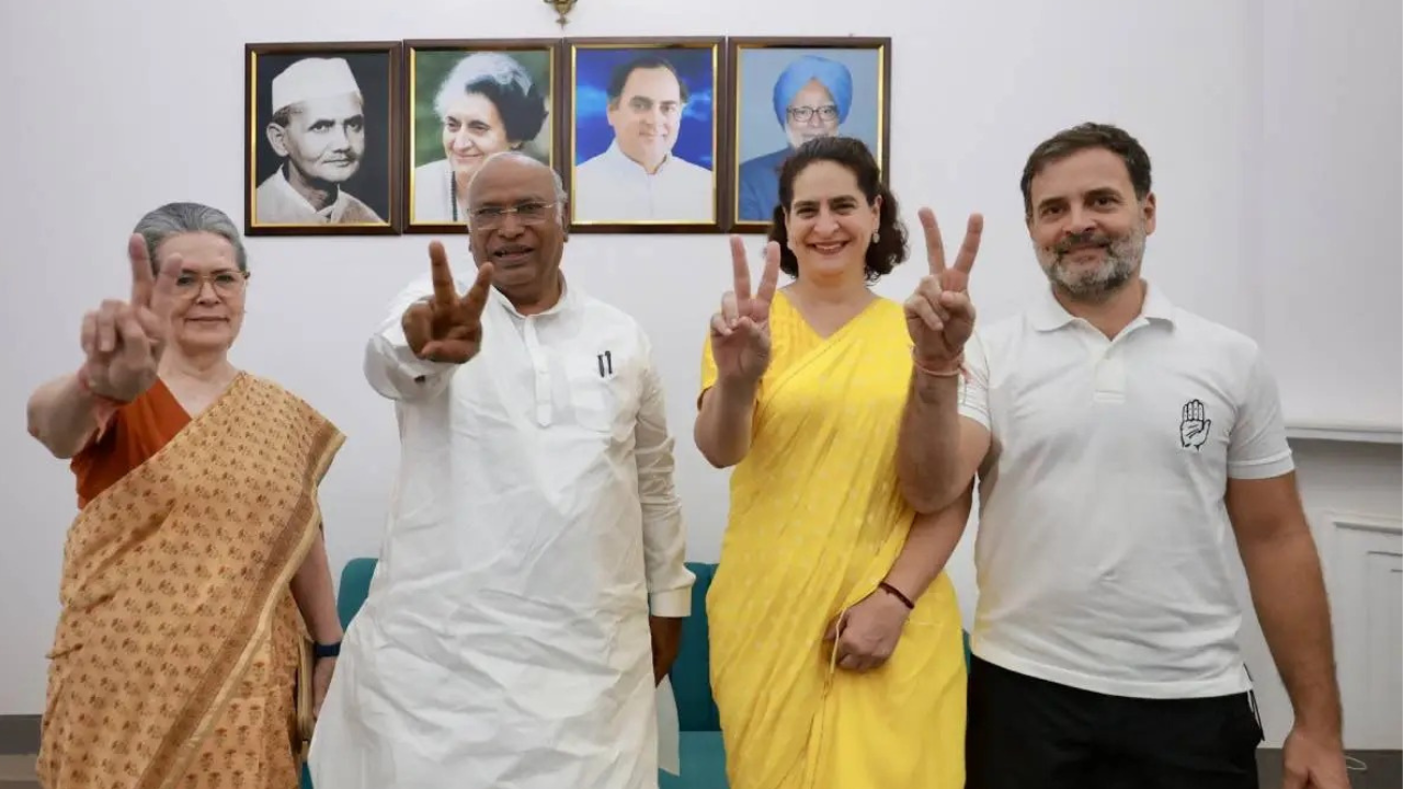 Priyanka, Rahul and Sonia