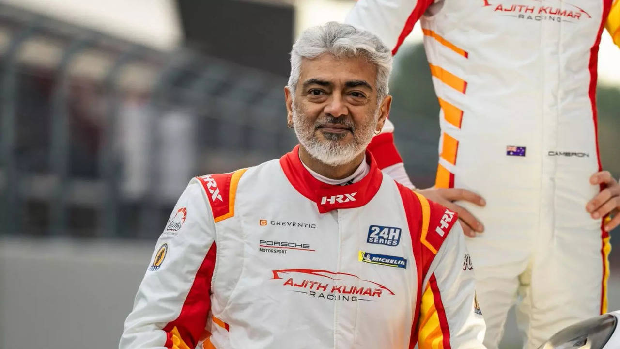 Ajith racing in Barcelona