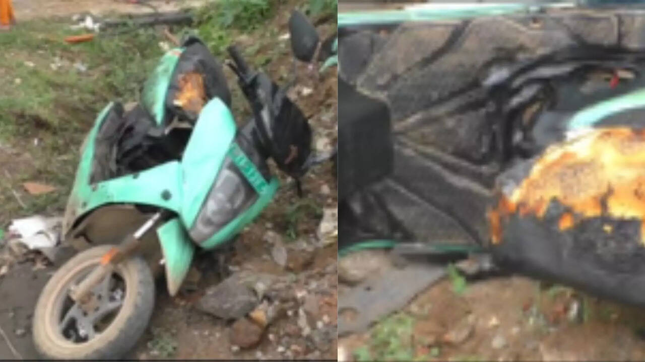  வாங்கிய மின்சார பைக்கை ஷோரூம் முன் தீவைத்து கொளுத்திய நபர்.. சென்னையில் பரபரப்பு சம்பவம் 