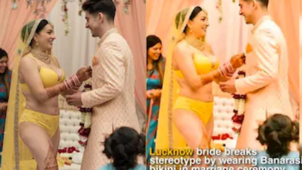 Lucknow Bride In Banarasi Bikini?