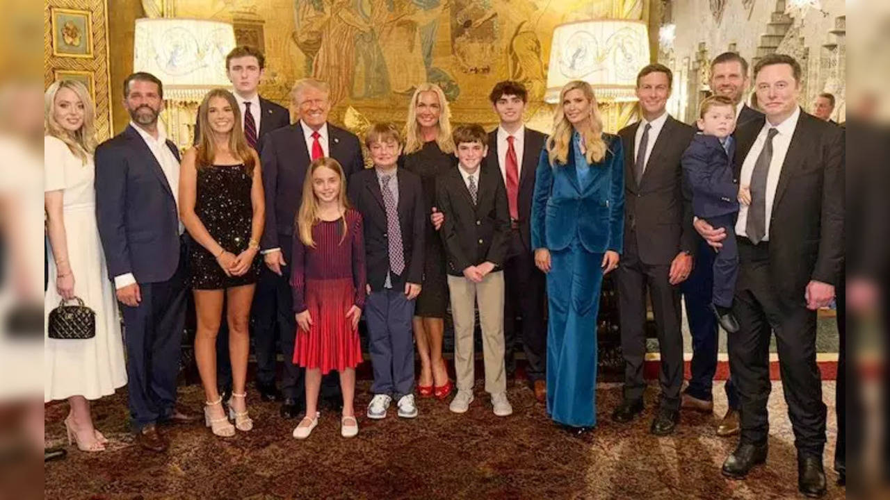 Elon Musk, Donald Trump's son Barron Trump and Melania blasting YMCA at Mar-a-Lago on Thanksgiving