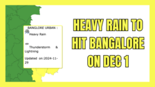 Yellow alert issued for heavy rain in Bengaluru tomorrow, what will be the impact of Cyclone Fangal landfall on the city?