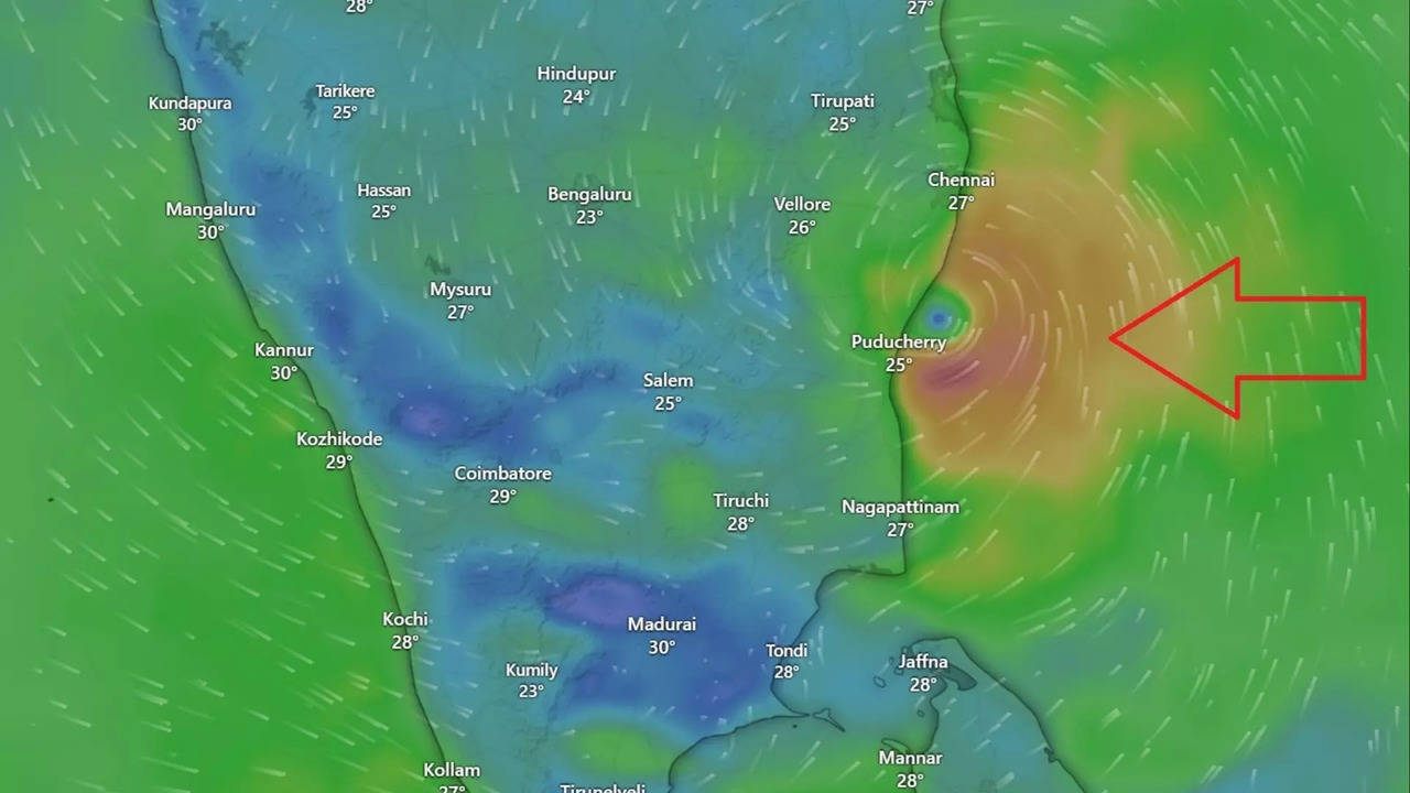 Cyclone Fengal Live Track