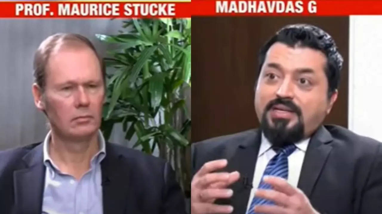 University of Tennessee Professor Maurice Stucke during interview with Times Now (Photo: Screengrab)