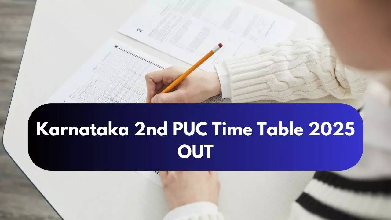 Karnataka 2nd PUC Time Table 2025 OUT