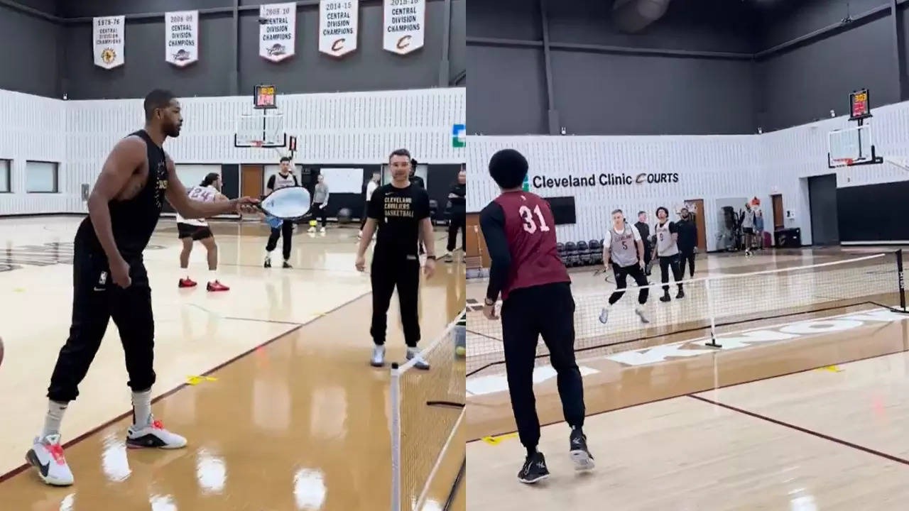 NBA Connection: Cleveland Cavaliers Players Take Time Off To Play Pickleball On Basketball Court