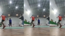 Video: Bihar officer beats up badminton players, breaks racket during game