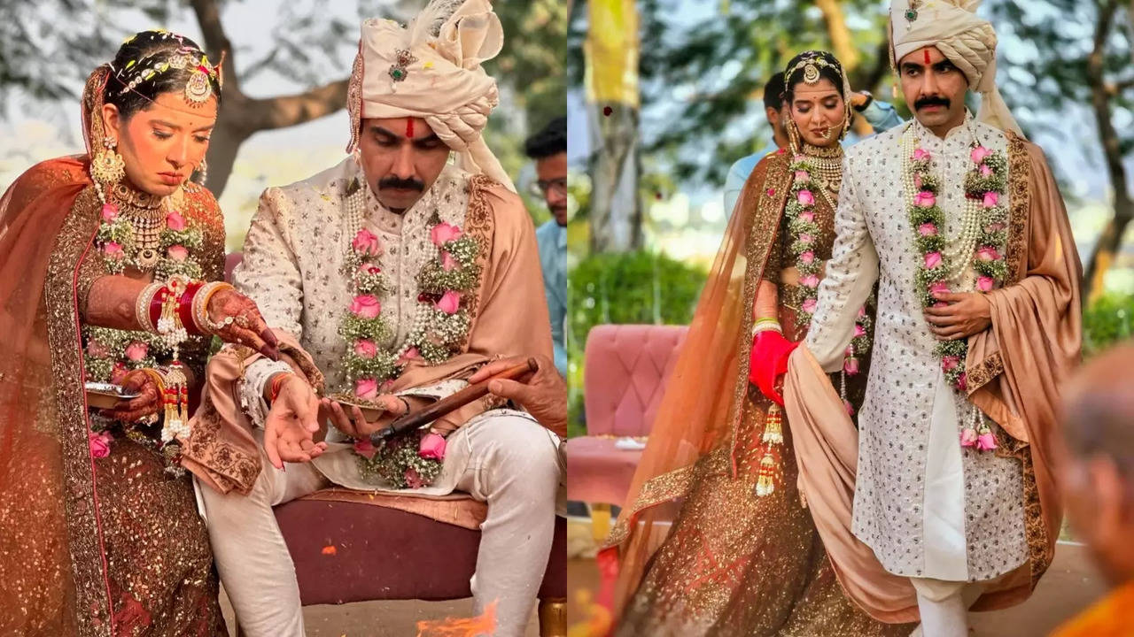 Aspirants Actor Naveen Kasturia Gets Married To Girlfriend Shubhanjali Sharma. See Wedding Pics