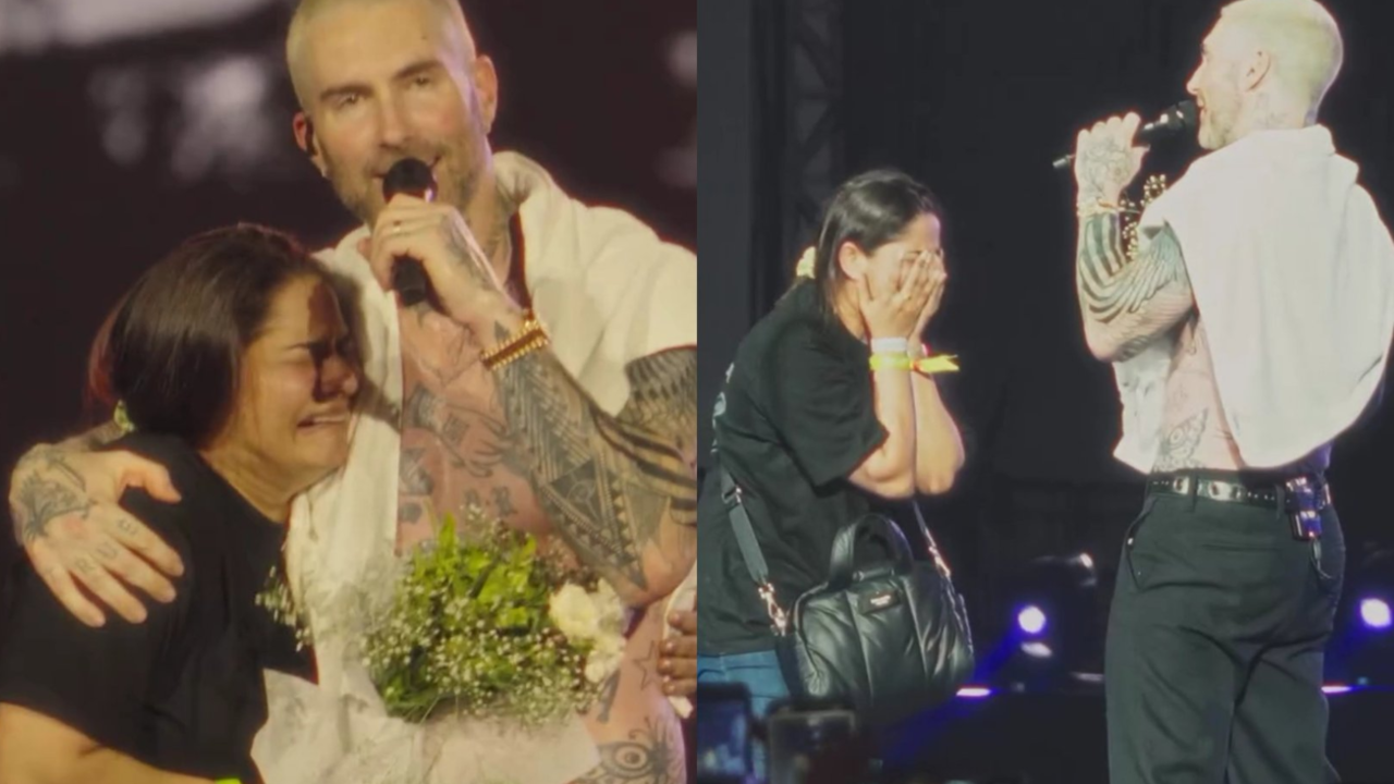 Maroon 5's Adam Levine Calls Emotional Fan On Stage During Mumbai Concert, Hugs Her As She Breaks Down. WATCH