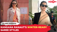 Kangana Ranaut's winter-ready saree style - see
