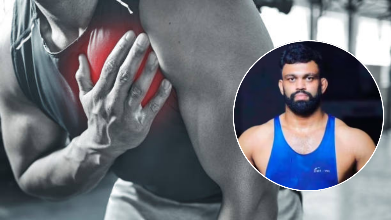 what causes a heart attack while exercising in marathi