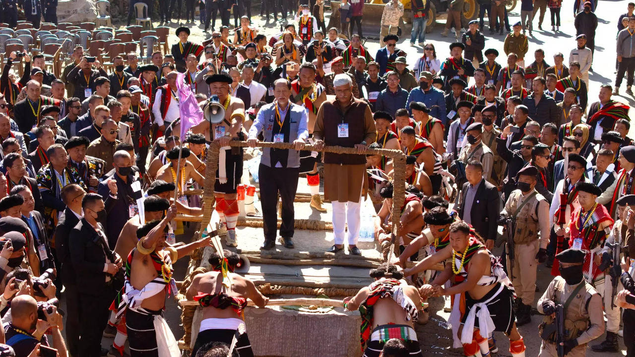 Awe-inspiring Stone Pulling Ceremony At Hornbill Festival