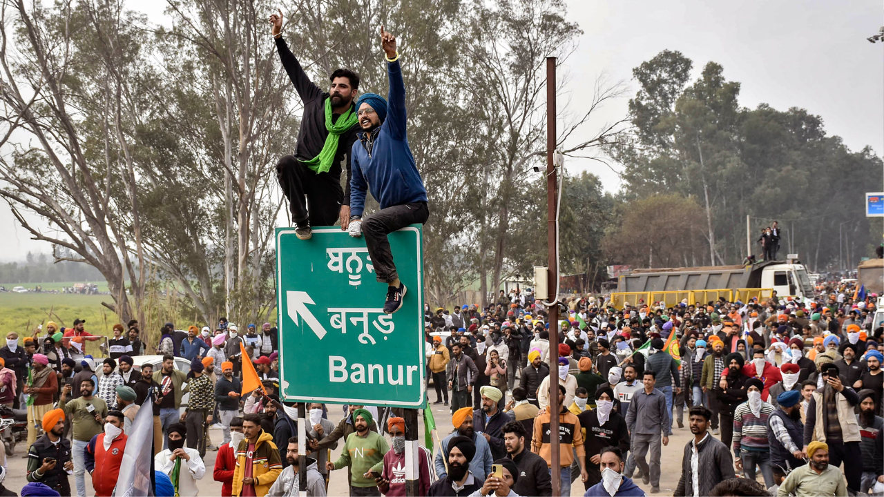 Farmers' protest march from Noida to Delhi today.