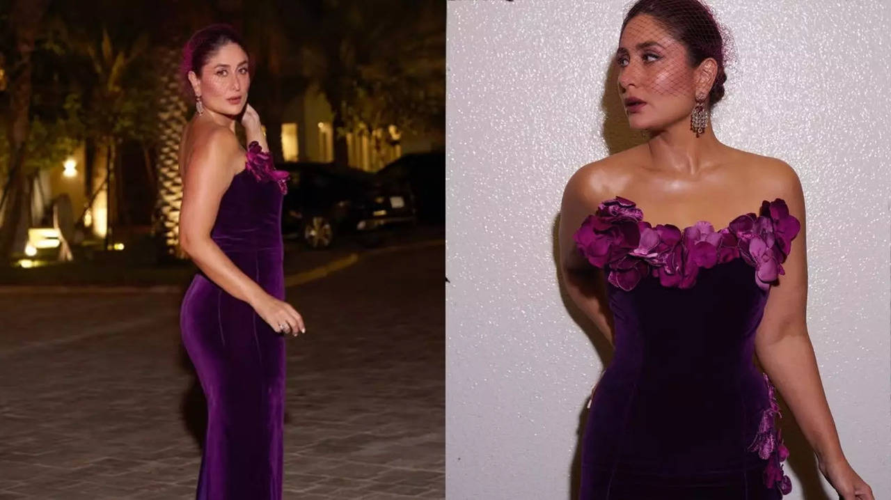 Kareena Kapoor Khan Stuns In Violet Velvet Dress As She Arrives At Red Sea Film Festival Opening Night. See PICS