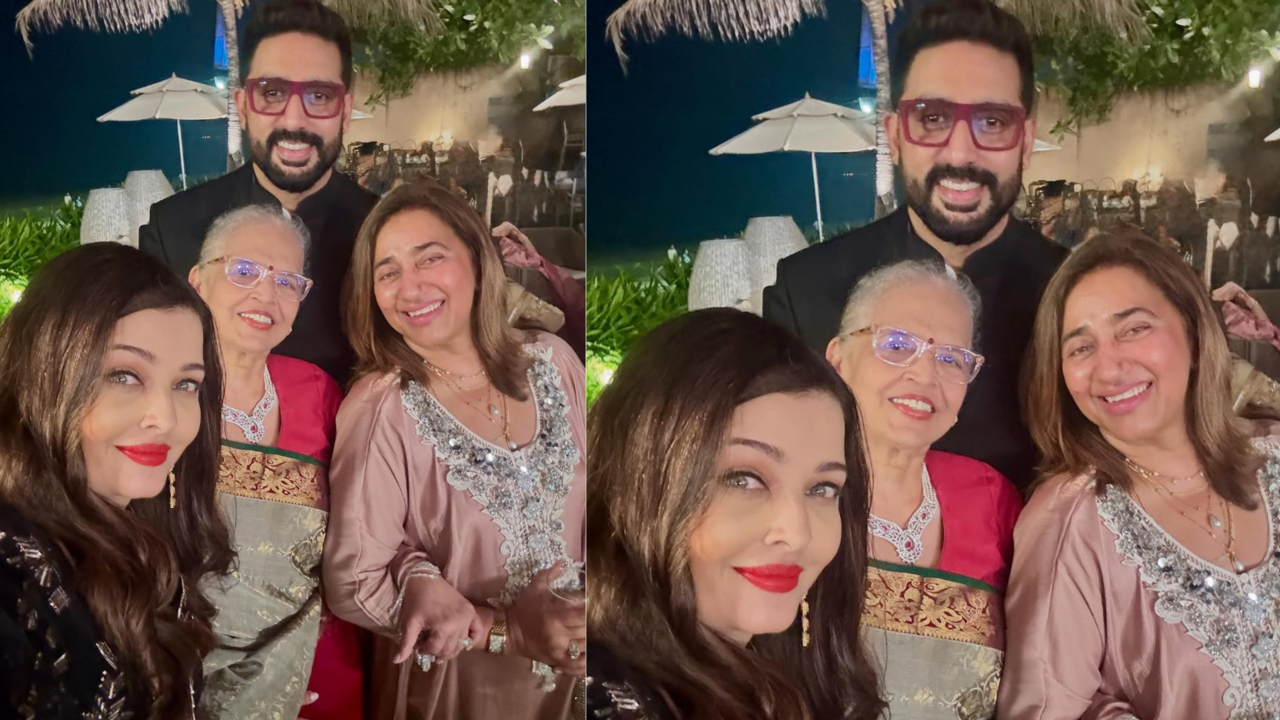 Aishwarya Rai, Abhishek Bachchan Pose Together With Actress' Mom At A Party Amid Divorce Rumours, Netizens REACT