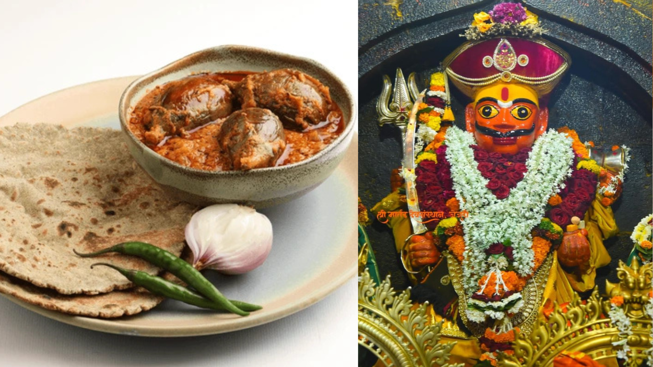 make an offering food recipe of lord khandoba on champa shashti 2024 vangyache bharit and bajrichi bhakar