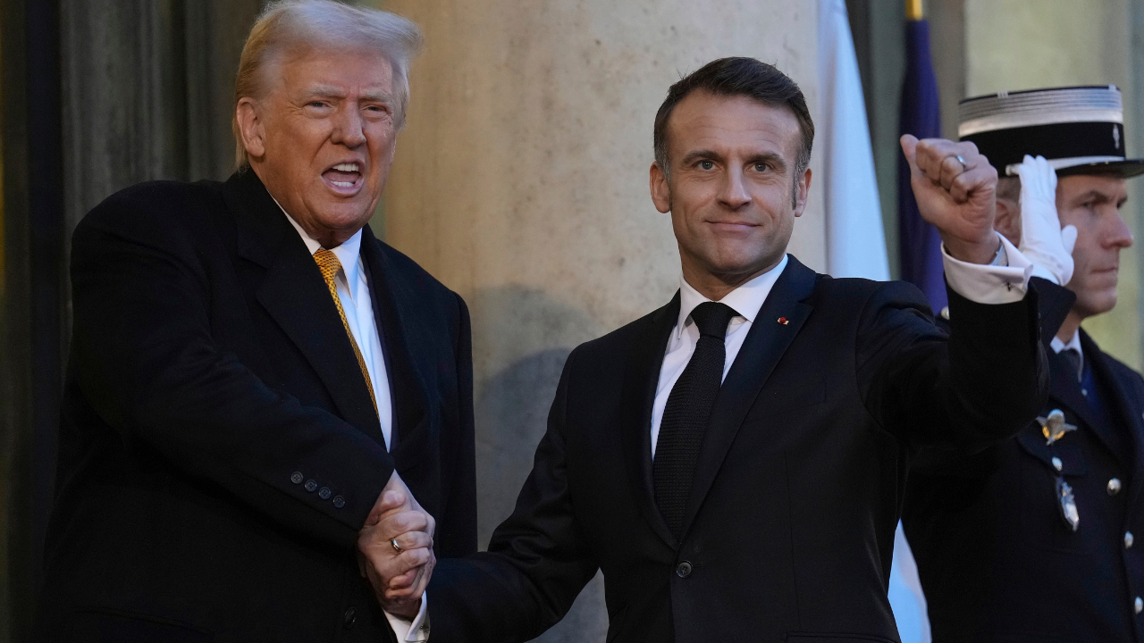 Trump Greets Macron With Viral Handshake