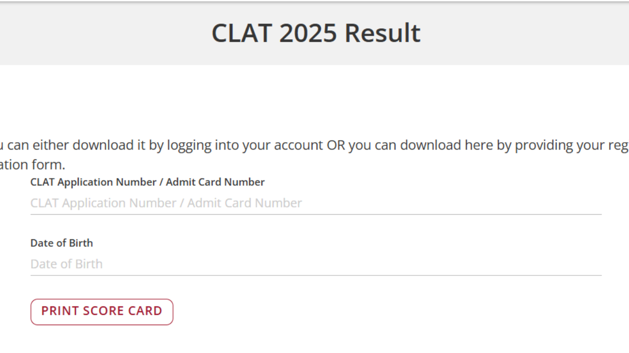 CLAT Result 2025, Final Answer Key Released; Direct Link to Download Scorecard