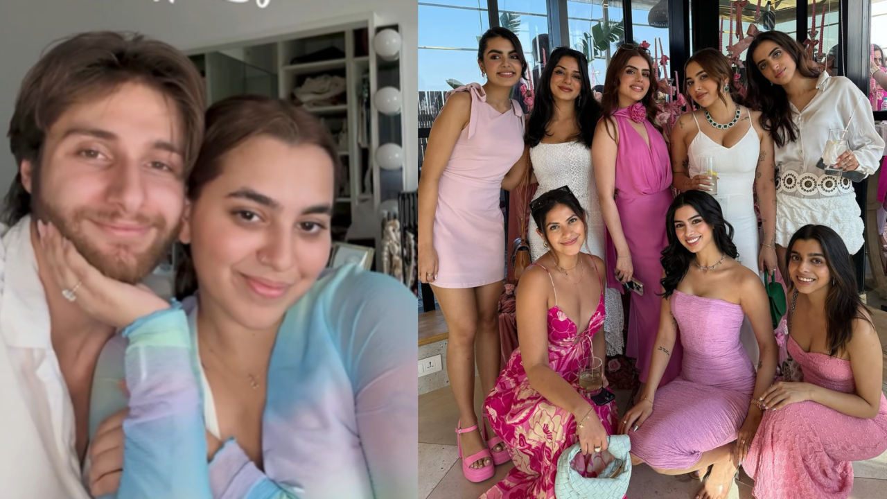 Anurag Kashyap's Daughter Aaliyah's Pre-Wedding Festivities Begin With Pink Bridal Shower, BFF Khushi Kapoor Drops PICS