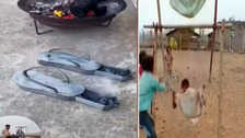From DIY swings to mountain cycling, viral clips showcase human ingenuity