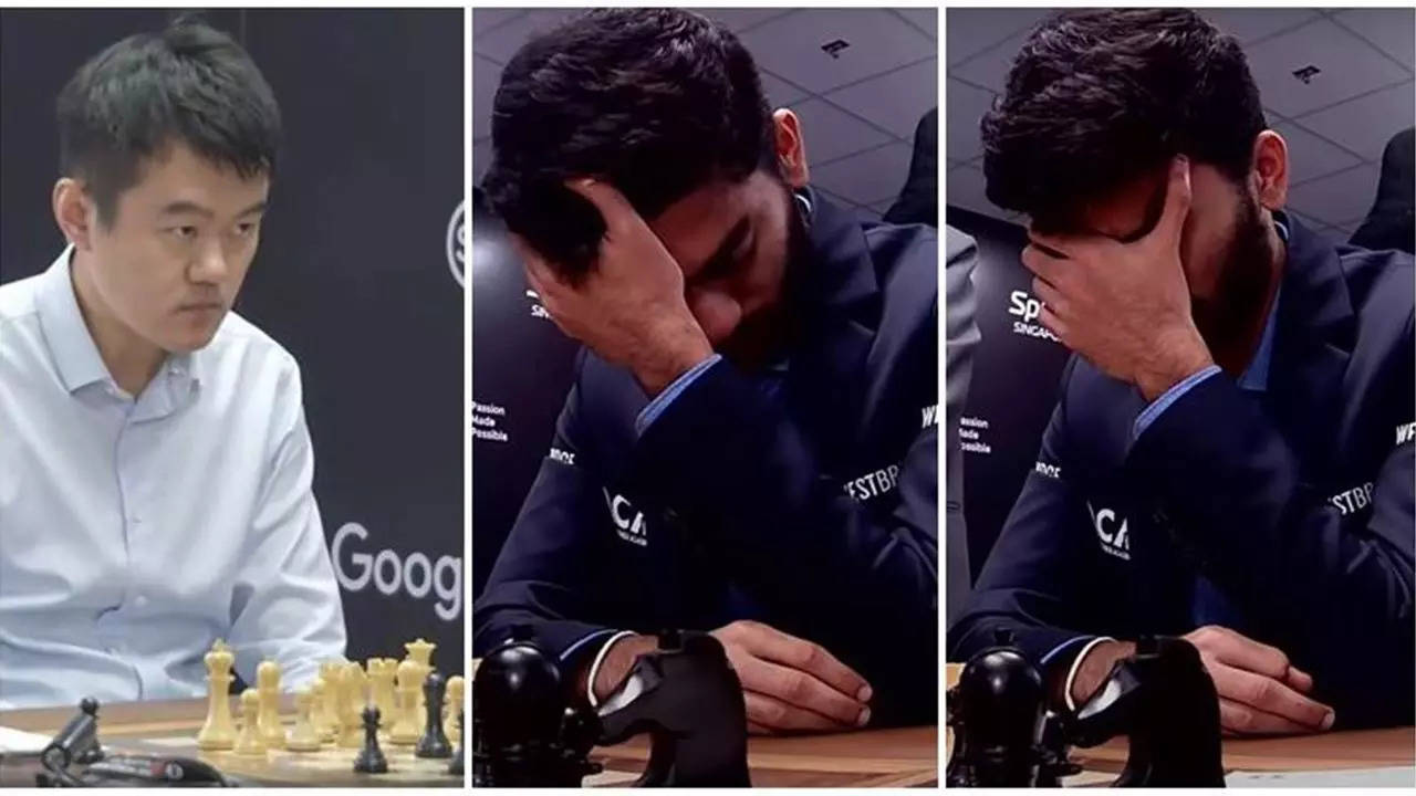 Gukesh In Tears After Defeat Against Ding Liren in Game 12 of World