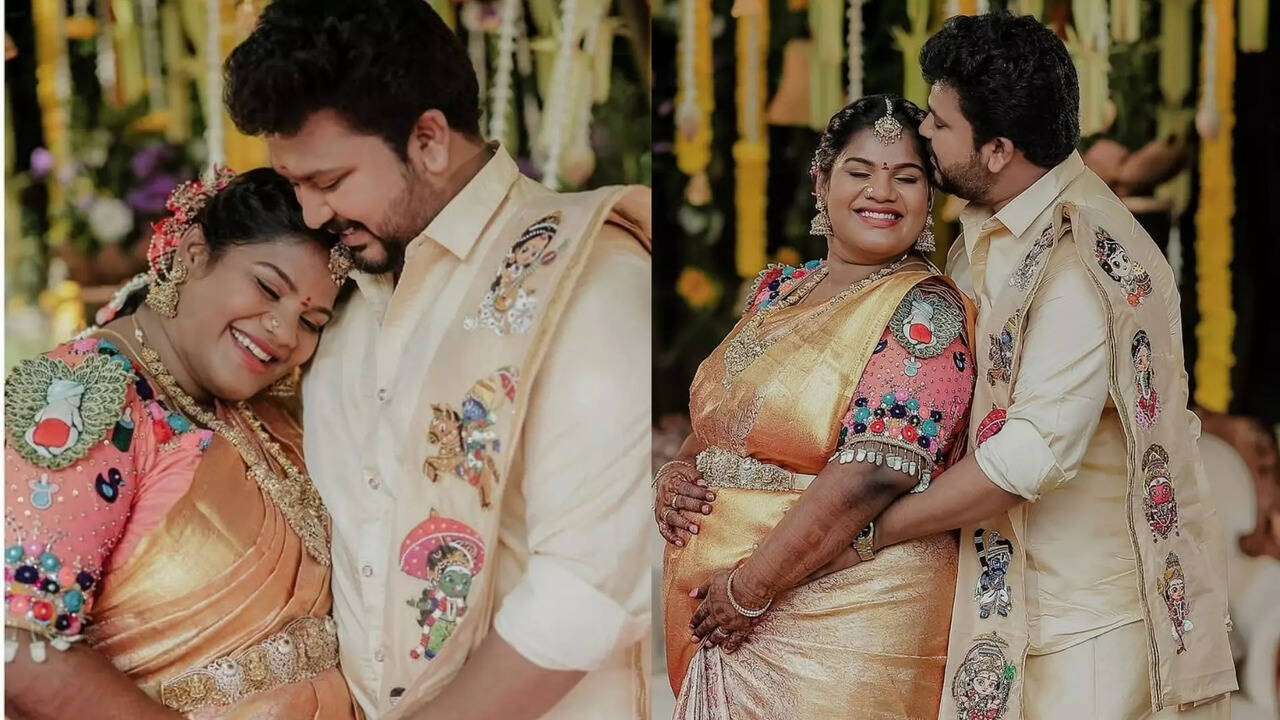  Indraja Sankar : வாரிசு வர போகுது... பிரம்மாண்டமாக நடந்த இந்திரஜா சங்கர் வளைகாப்பு! பிளவுஸூக்கு அதிக முக்கியத்தும் கொடுக்க என்ன காரணம்? 