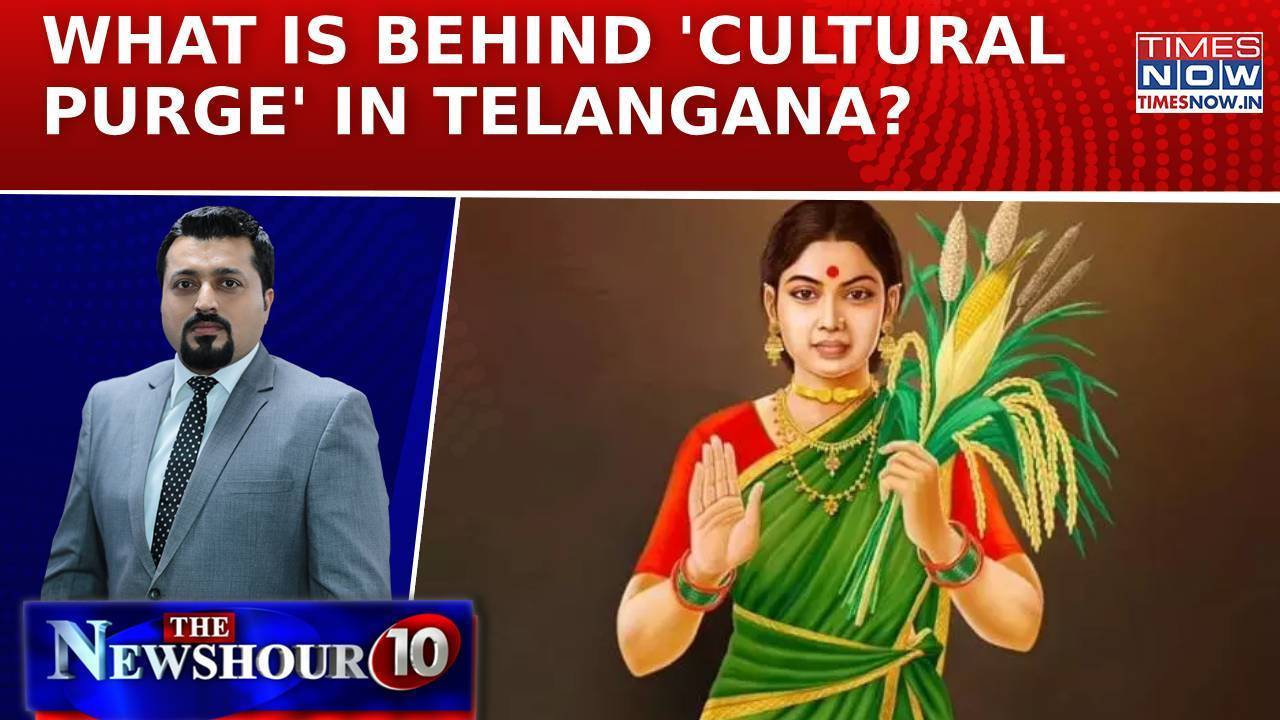 Telangana Thalli row: Pink Out, Green Saree In, KTR Warns Will Replace ...