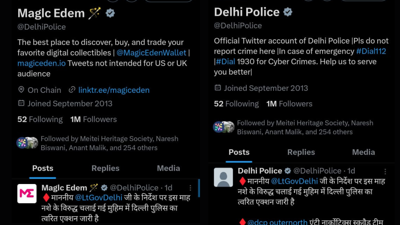 Delhi Police X Account Hacked