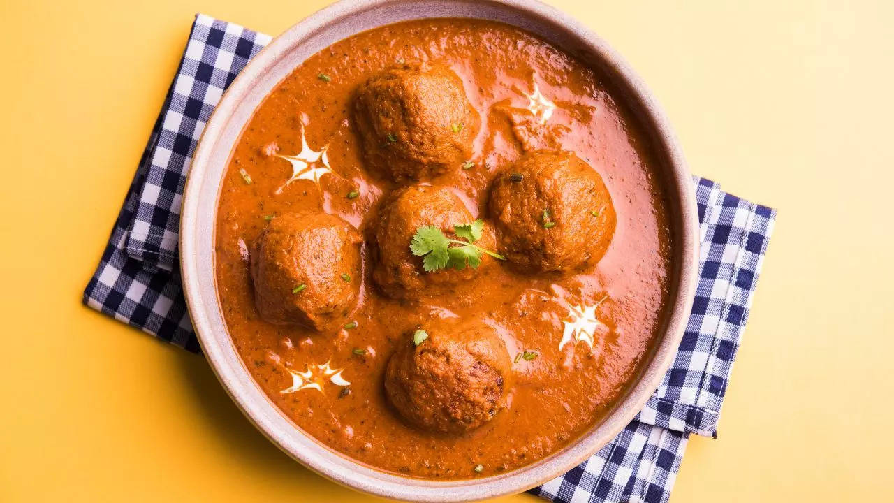 Kashmiri-Style Chicken Gushtaba Paired With Some Saffron Rice Winter Night Dinner