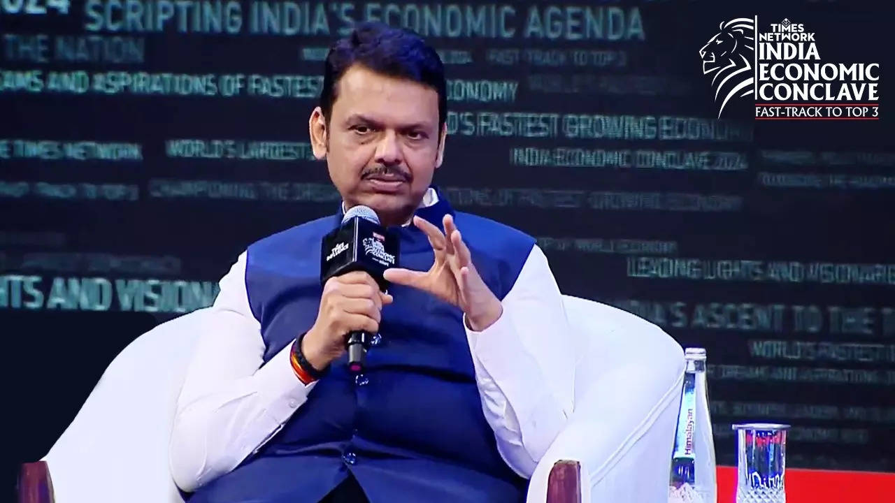 Maharashtra Chief Minister Devendra Fadnavis speaking at the special session ‘Mission Maharashtra $1 trillion by 2030 at 10th edition of India Economic Conclave (IEC)