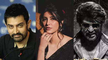 Aamir Khan Shruti Haasan Join Rajinikanth For Coolie Shoot In Jaipur