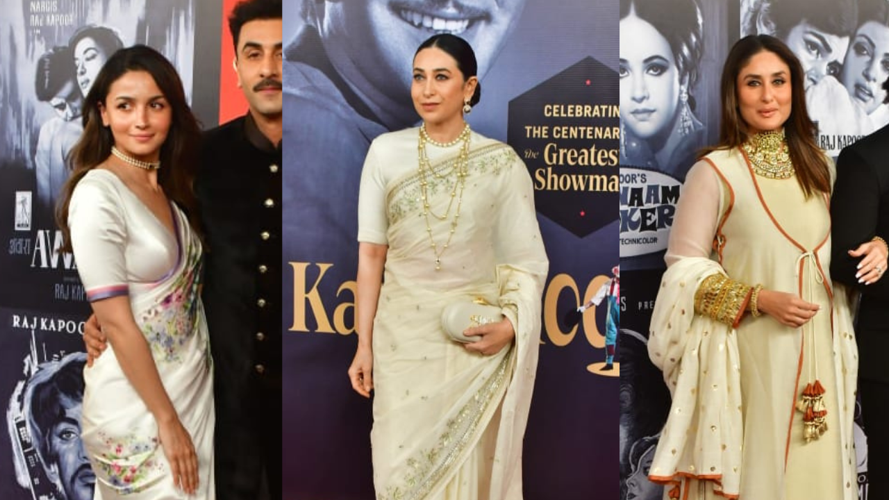 Kapoor ladies at the 100 years of Raj Kapoor event