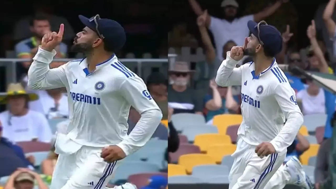 Virat Kohli Takes On Australian Crowd; 'Silence' Gesture Towards Fans At Gabba Goes VIRAL - WATCH