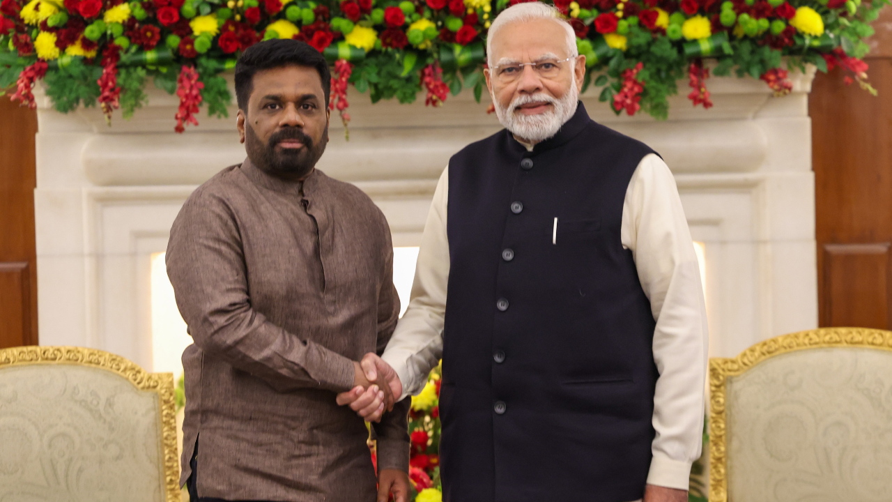 Sri Lanka President With PM Modi