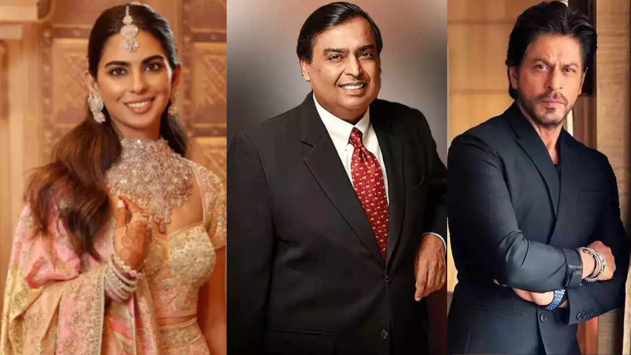 Isha Ambani Mukesh Ambani Shah Rukh Khan