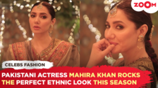 Pakistani actress Mahira Khan is seen in perfect ethnic look in this wedding season.