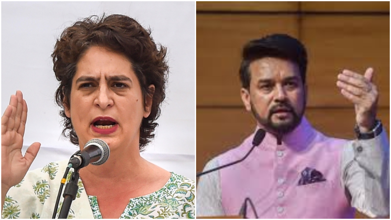 Priyanka Gandhi Vadra and Anurag Thakur